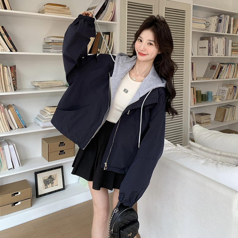 【学院风外套】新品现货韩系减龄休闲拼接外套271-8131P155K218,女装短外套,浙宝271