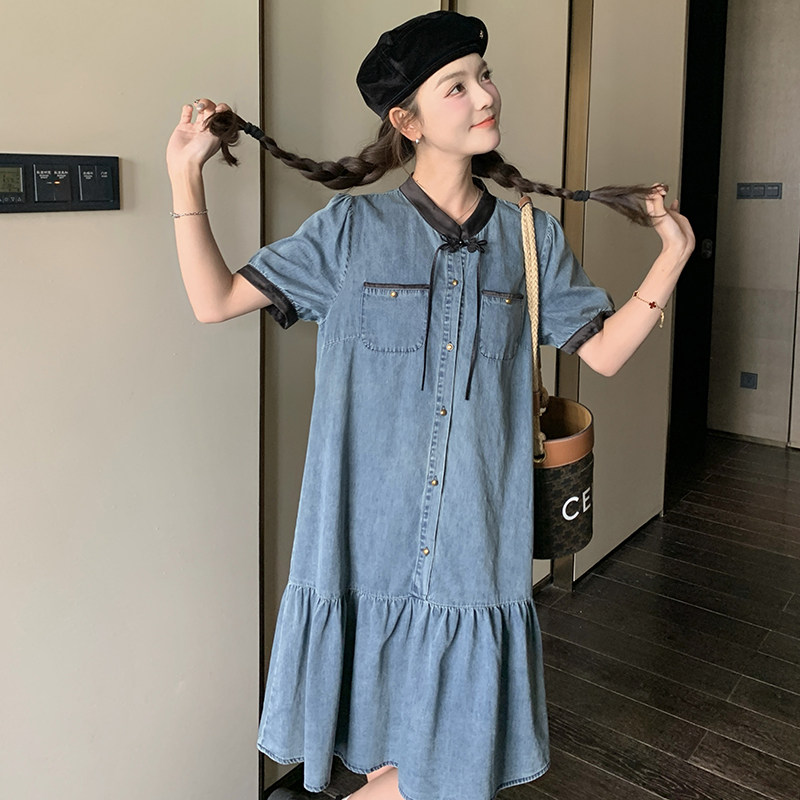 现货风元素蛋白薄牛仔连衣裙2C369-6116-P125K178，女装连衣裙，浙宝271