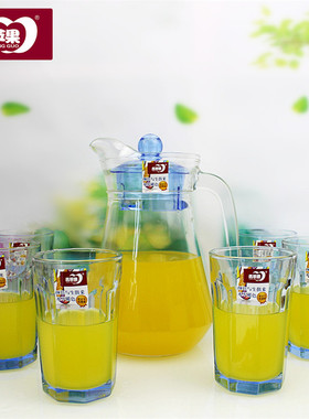 包邮青苹果EH1002-1-EY2303/L7B七件套水具套装茶具蓝色饮料壶杯