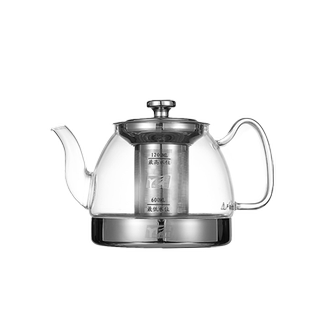 雅风电磁炉玻璃茶壶耐高温玻璃壶不锈钢底座煮茶壶电陶炉壶泡茶壶