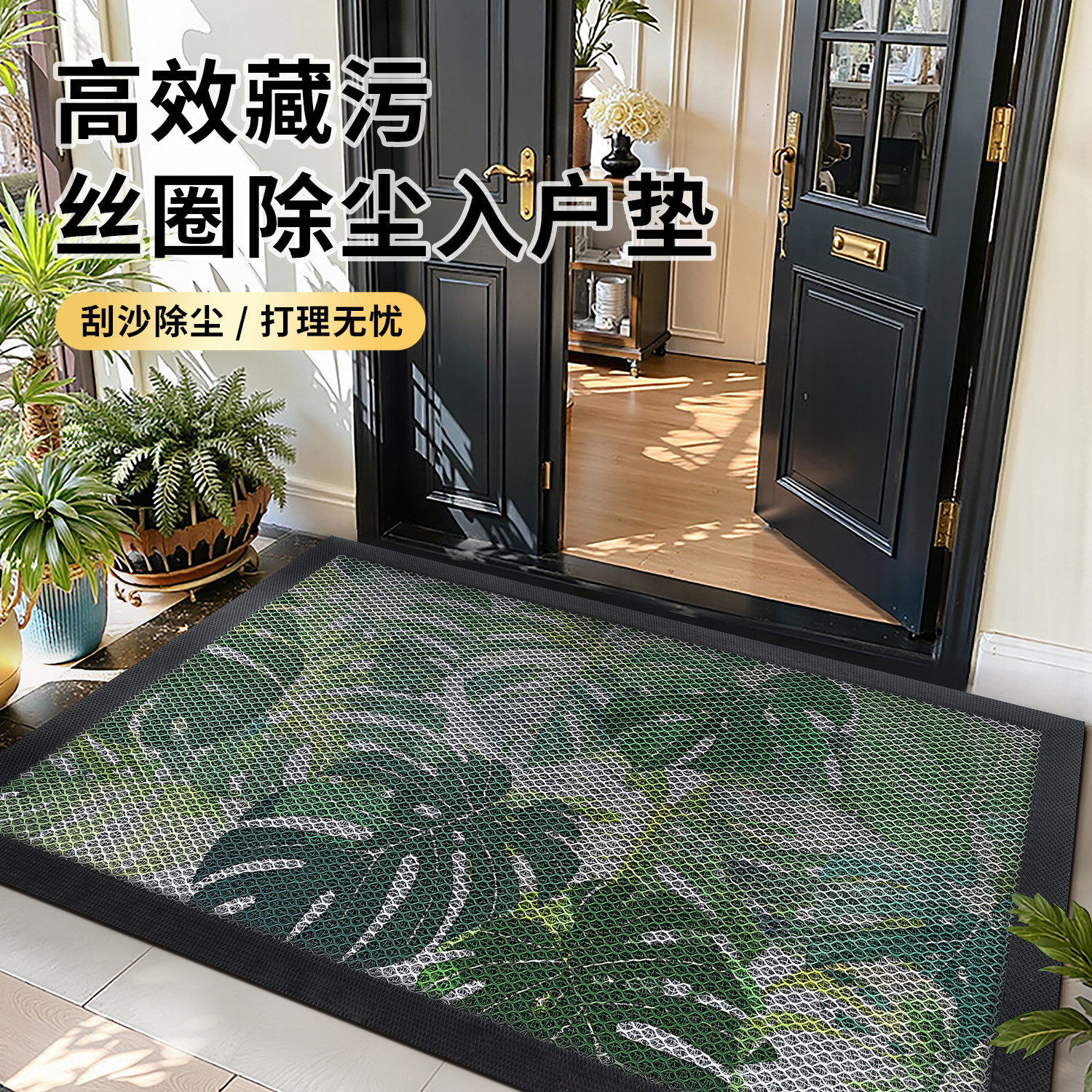 2025新款丝圈地垫入户门垫进门家用玄关门口地毯门外耐脏免洗脚垫,居家布艺,入户地垫,淘宝优惠券,粉丝福利购,淘宝优惠卷