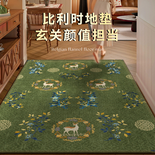高级感入户玄关地毯除尘防滑门毯大门口地垫进门脚垫美式 复古定制