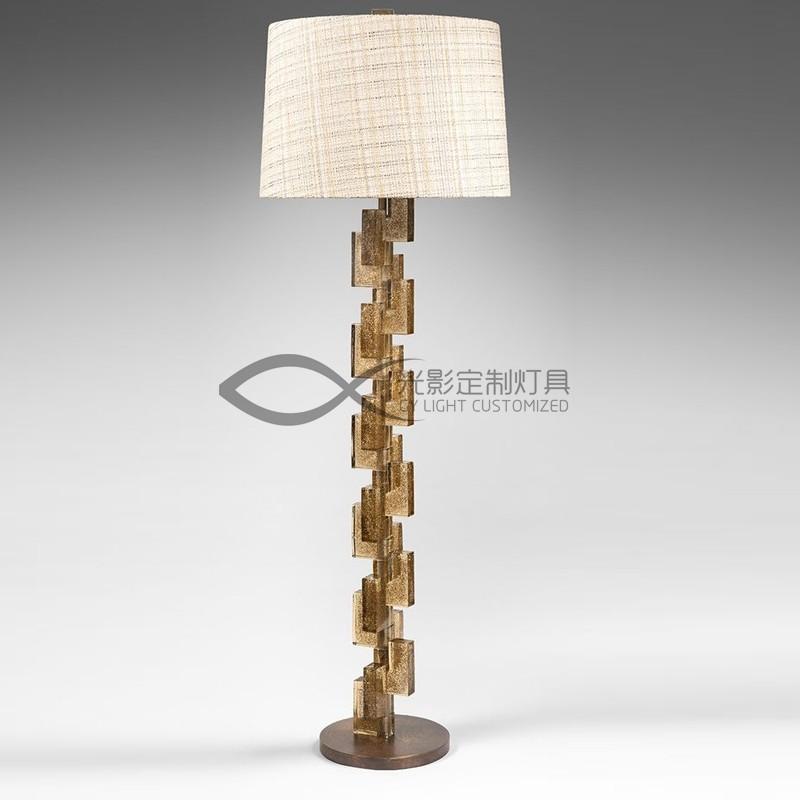 定制中古落地灯东南亚客厅水晶复古立灯Turquoise standing lamp