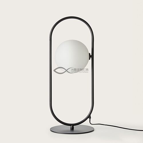 Abbacus Table Lamp极简现代奶白玻璃球台灯客厅沙发旁卧室床头灯