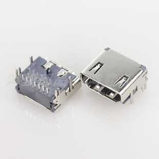 DIP插件式 1980 高清接口座19P網絡播放器電視機數據接口母座HDMI