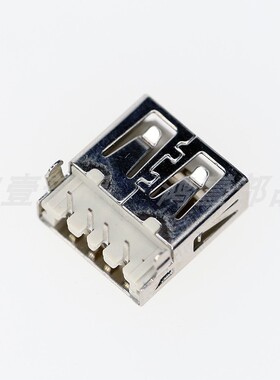 供应2.0USB插座 平口90度短体4P沉板插件白胶 USB母座US01-466