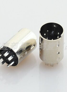 鸿壹S端子配套公头6P焊线MINI DIN插头键盘接口连接器 DIN-M0601