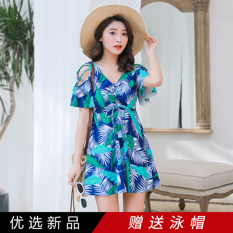 分体遮肚显瘦中年大胸胖mm泳衣
