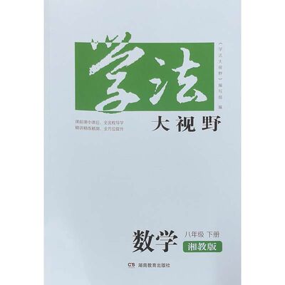 24春 学法大视野·数学八年级下册（配湘教） 湖南教育出版社 新华书店正版图书