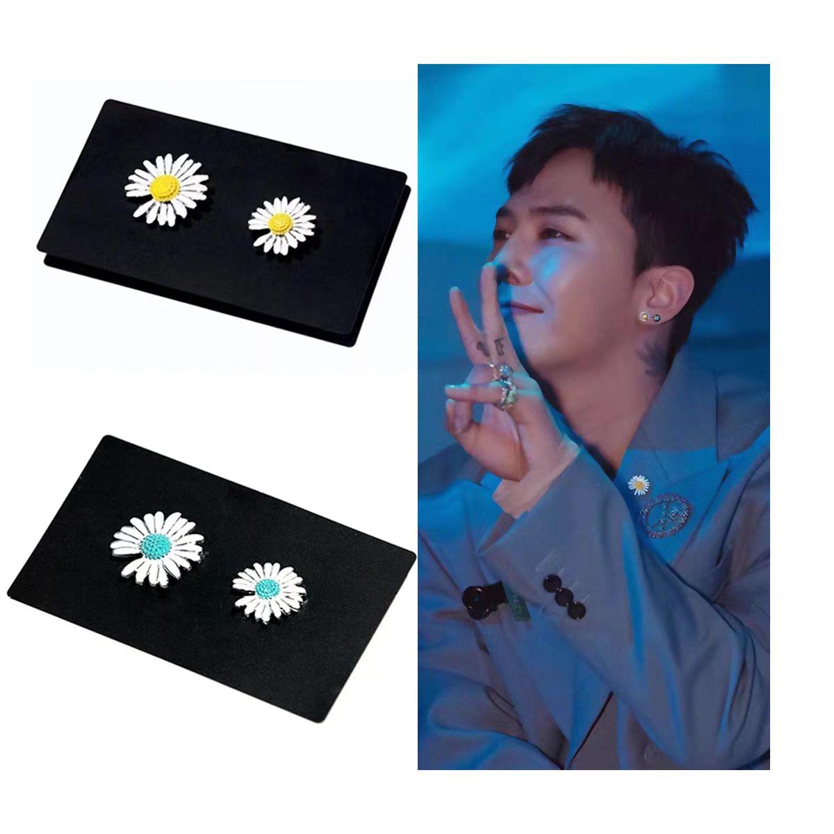 白色雏菊花朵耳环女夸张甜美时尚