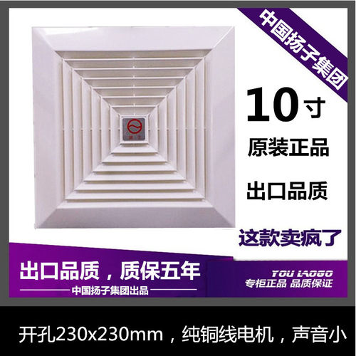 扬子10寸吸顶开孔浴室正品排气扇