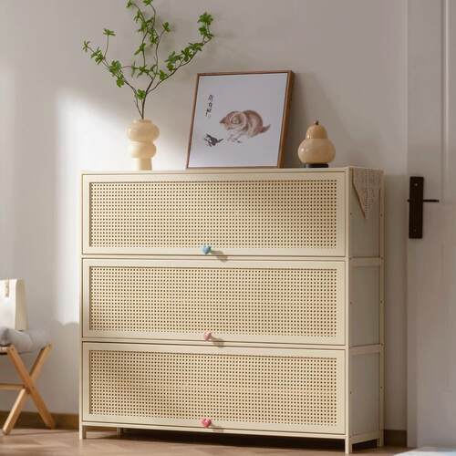 ins奶油风大容量鞋柜鞋架防尘