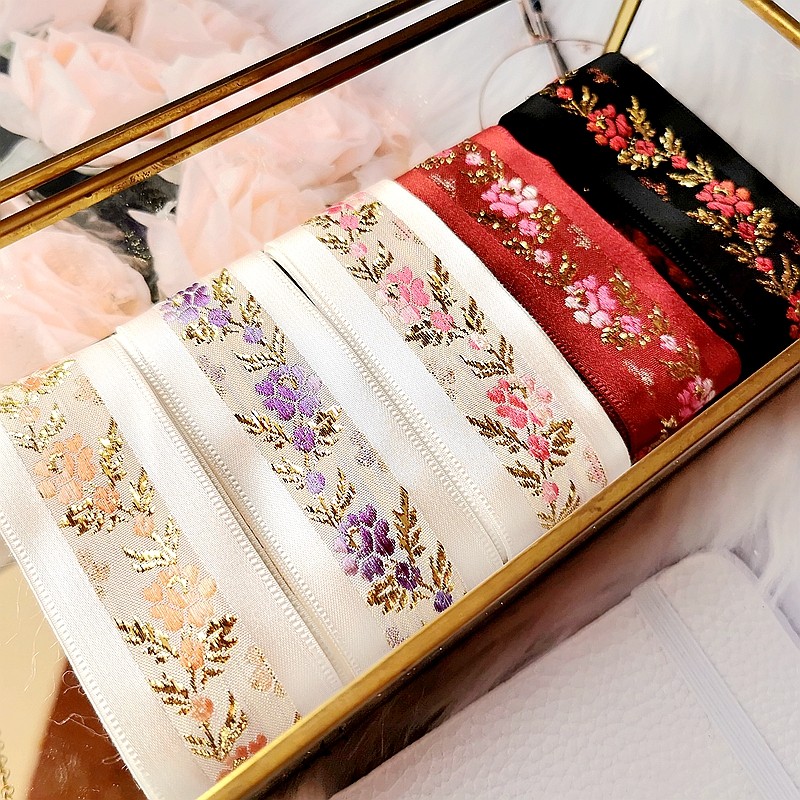 高档缎面金丝彩色刺绣花朵民族织带辅料 窗帘布艺汉服DIY装饰花边,居家布艺,花边,淘宝优惠券,粉丝福利购,淘宝优惠卷