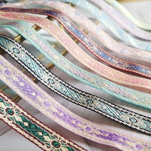 民族风花边辅料装饰布料古典几何祥云提花织带衣服装手工diy制作