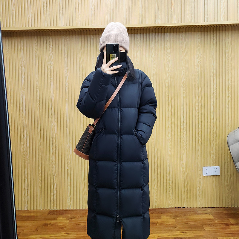 杜邦三防95白鹅绒长款羽绒服女