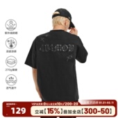 404MOB贴皮刺绣270g重磅复古短袖 T恤男女款 UPF50防晒凉感宽松上衣