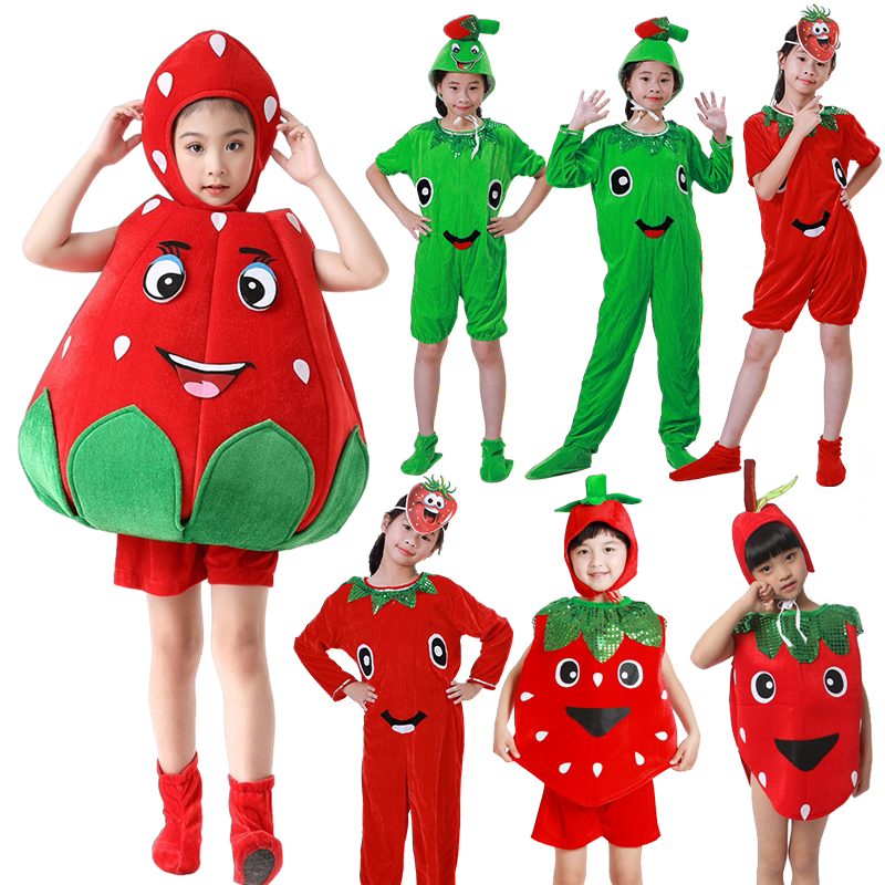 儿童水果表演服卡通扮演服草莓