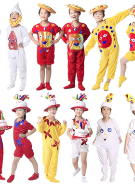 儿童蛋糕冰淇淋汉堡面包演出服装