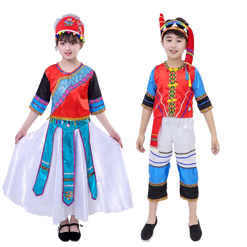 小学生幼儿园傈傈族演出民族舞蹈