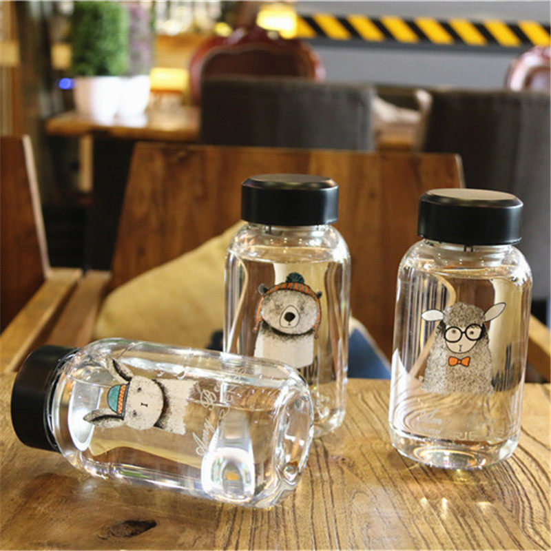 High-capacity glass 600ml the republic of korea Portable Juice bottles scented tea Readily Korean Edition Schoolgirl fresh Water cupin the Tableware , Cup/Cups/Kettle , Glass  category - from Buy2taobao.com to provide professional Taobao agent buy service