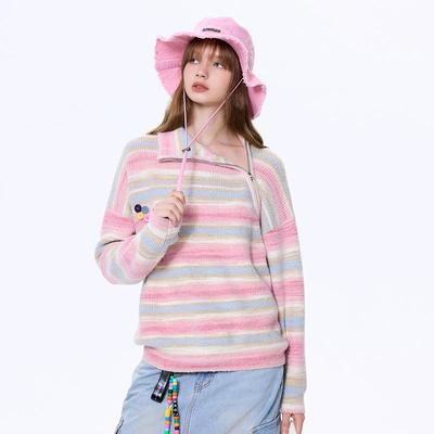 简约2024春季彩色独特别致针织衫