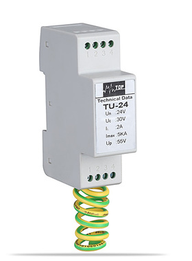 中鹏TOP控制数据信号TU-24 4回路浪涌保护器SPD，可议价