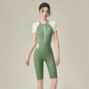 竞速连体五分游泳衣游泳馆专用连体女士运动泳装 泳衣女2025年新款