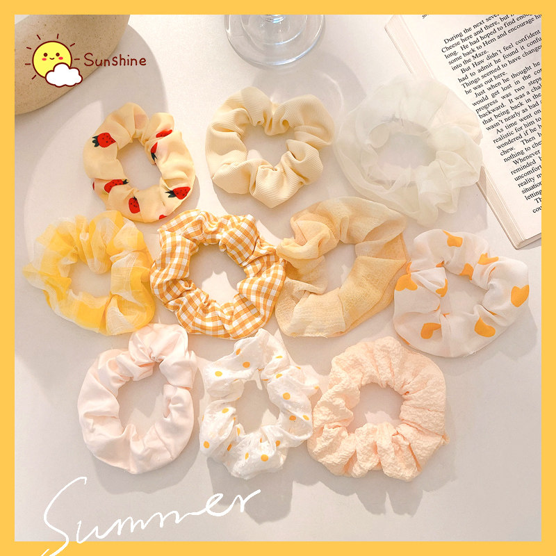 黄色系~秋冬大肠发圈ins韩系超仙猪肥肠发绳扎头丸子头皮筋头绳女,饰品/流行首饰/时尚饰品新,发饰,淘宝优惠券,粉丝福利购,淘宝优惠卷