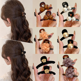 半扎发头发抓夹女发量少小夹子短发过渡期发夹新款侧边夹发卡头饰