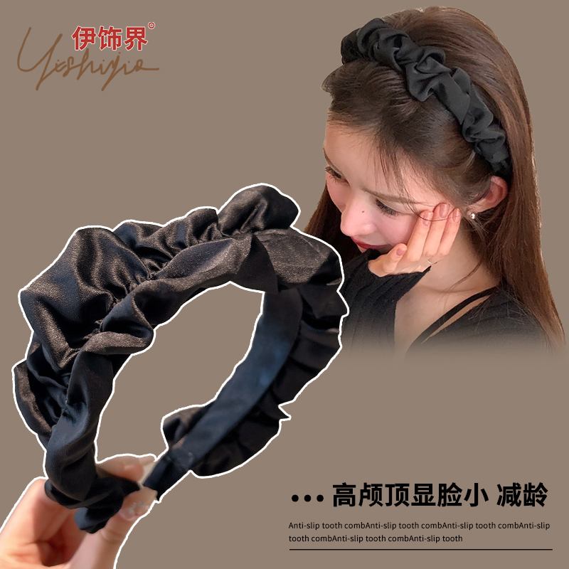 高颅顶褶皱发箍女高级感洋气时尚