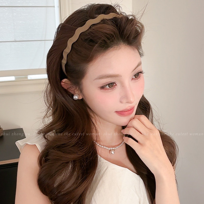 磨砂波浪发箍女高颅顶洗脸专用