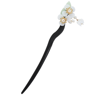 檀木发簪古风汉服马面裙头饰