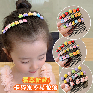 夏季 可爱儿童碎发梳女童前额碎发整理神器后脑勺发梳插梳发卡头饰