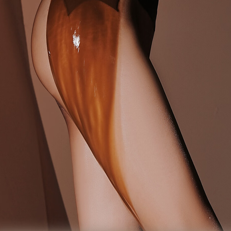 源厂涞觅融化无缝裆牛奶巧克力香氛丝袜女1D薄款丝滑透明连裤袜