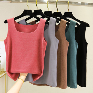 德绒保暖吊带背心无痕打底内搭2020秋冬新款 加绒加厚保暖背心女