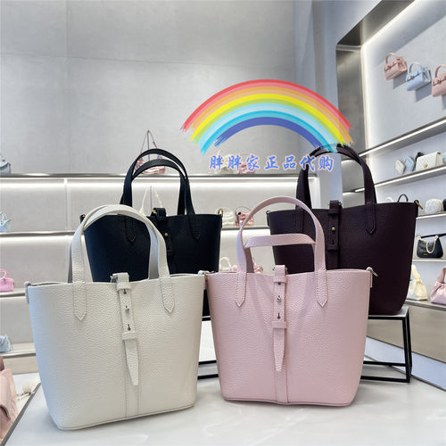 小CK通勤手提水桶包菜篮子包粉色