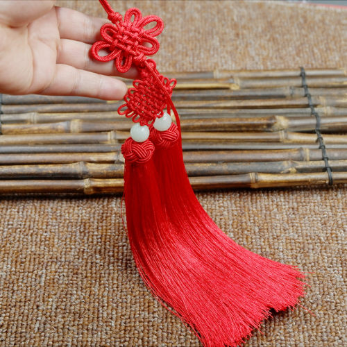 中国结菠萝帽双流苏穗子古风挂坠汽车挂件乐器剑穗冰丝民族风吊穗