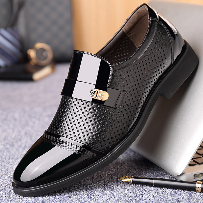 男士皮鞋男夏季透气镂空防臭商务正装无鞋带男鞋上班工作夏天鞋子|ruв категории Мужская обувь, низкий чистка - от Buy2taobao.com для оказания профессиональной услуги покупки агента Taobao