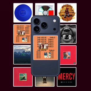 大号kanye west坎耶·维斯特手机专辑贴纸 欧美歌手笔记本手机贴