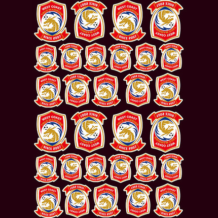 青岛西海岸队徽贴纸 中超周边手机电脑笔记本DIY自粘