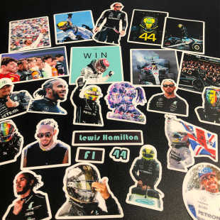 老汉 刘易斯汉密尔顿贴纸防水 F1赛车周边装饰贴画卡贴平板涂鸦