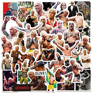 50贴 UFC奥利维拉贴纸综合格斗周边防水mma平板电脑手机贴画涂鸦