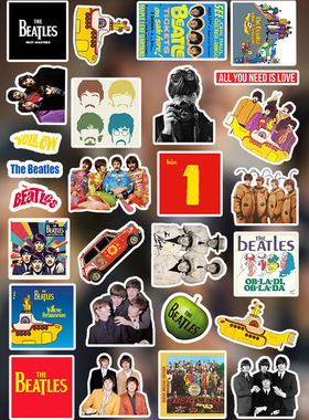 the beatles披头士乐队贴纸  欧美摇滚乐队甲壳虫手机手账diy装饰