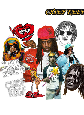 chief keef贴纸 sosa美国说唱歌手周边专辑贴DIY手机电脑装饰贴
