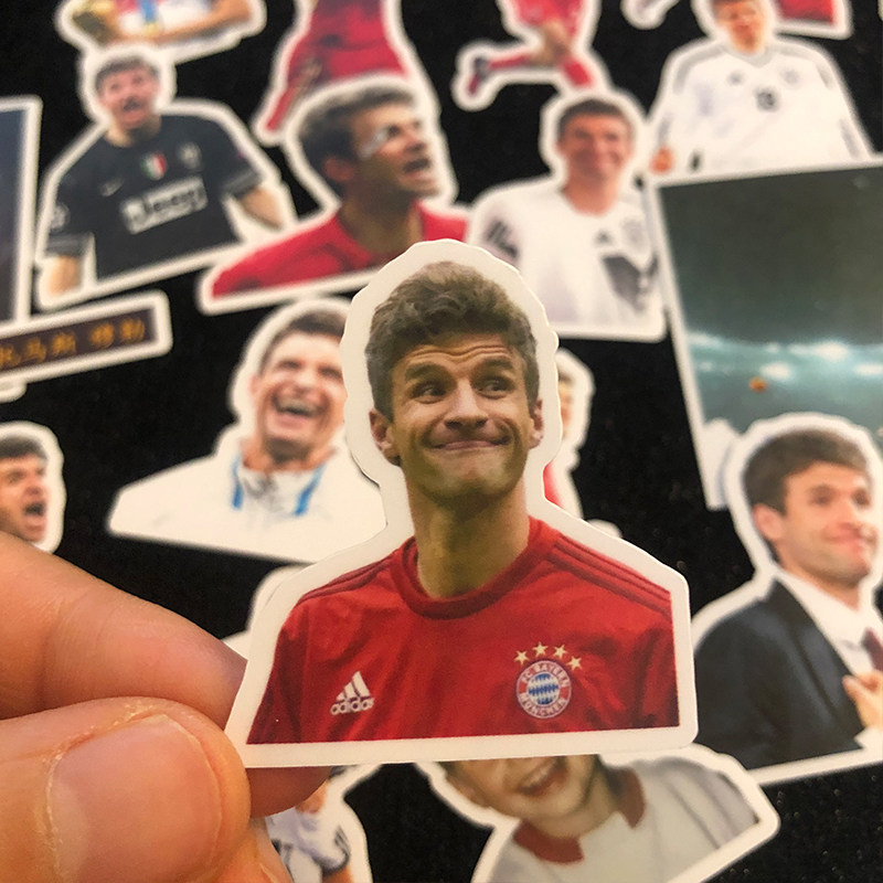 二娃托马斯穆勒贴纸德国慕尼黑足球运动员周边卡贴手账手机壳贴
