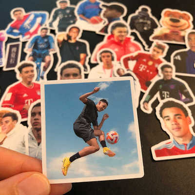 穆夏拉手机装饰足球拜仁周边贴纸