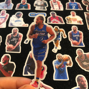 科怀·伦纳德 贴纸防水贴画快船队周边diy手账手机日记本装饰