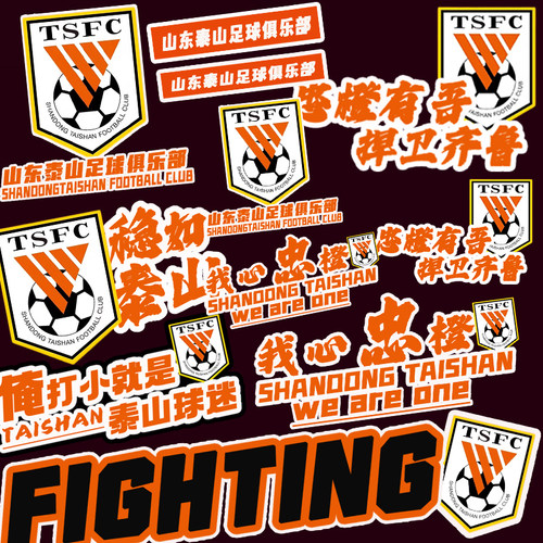山东泰山队队徽贴纸中超周边