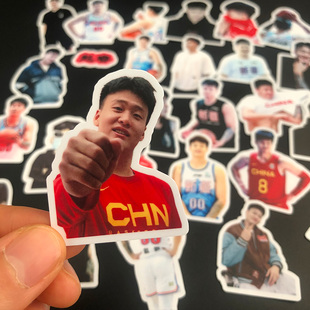 赵睿贴纸 2023新版贴画cba球星周边不干胶卡贴新疆队照片定制