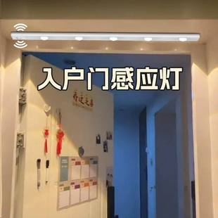 led入户门感应灯充电免布线磁吸玄关过道出租屋灯免安装自动灯条